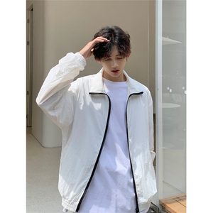 现货 夏季无帽防嗮衣双拉链立领薄款透气冰丝纯色外套 FS1006-P50图片