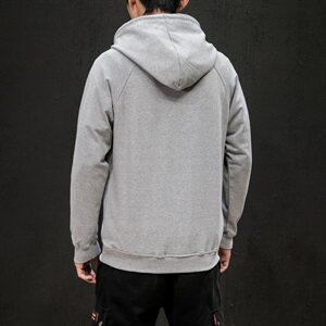 2021春季新日系马切达大码潮男字母刺绣连帽套头卫衣W605-P45图片