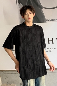 8XL-M 特大码夏季短袖冰丝皱感透气T恤男潮垂感宽松半袖DX305P45图片