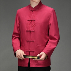 DH039-2301钱塘2020-2春季新款男士休闲风唐装上衣高品质P98，男装民族服装，钱塘207-2