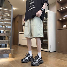 港风工装休闲裤高街五分裤宽松沙滩裤直通短裤DK311P28，男装牛仔裤，星座1204-3