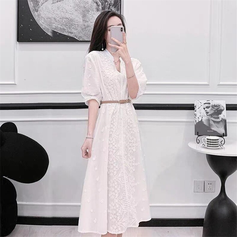 提花新款连衣裙，女装连衣裙，魅影菲怡(3F)