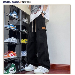 美式牛仔裤男款2025新款夏季薄款宽松大码男生工装休闲长裤子图片