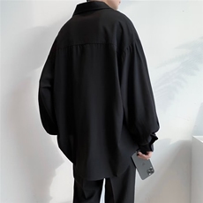 男春秋情侣宽松休闲衬衣垂感冰丝C778P28，男装衬衫，星座1116-2