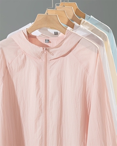 【夏】女款连帽纯色休闲百搭简约防晒服长袖图片