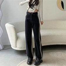 牛仔裤男宽松直筒裤F16P39图片