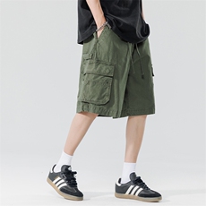 夏季新款重磅工装水洗五分短裤潮流休闲裤A436-5266-P6088，男装牛仔裤，电商A436