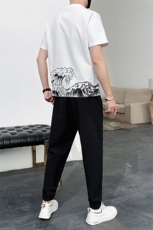 M-8XL夏季大码胖子宽松透气短袖T恤套装男TZ39202-P60大码，男装T恤，星座209
