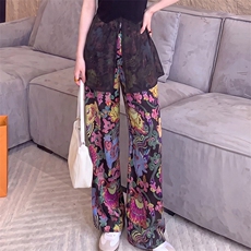 单件花色阔腿裤