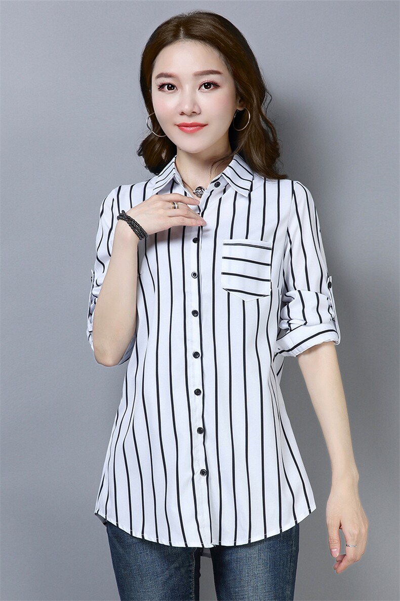 衬衫2021年秋季潮流简约个性显瘦修身百搭长袖拼接POLO领,女装衬衫,曼沙奕珂