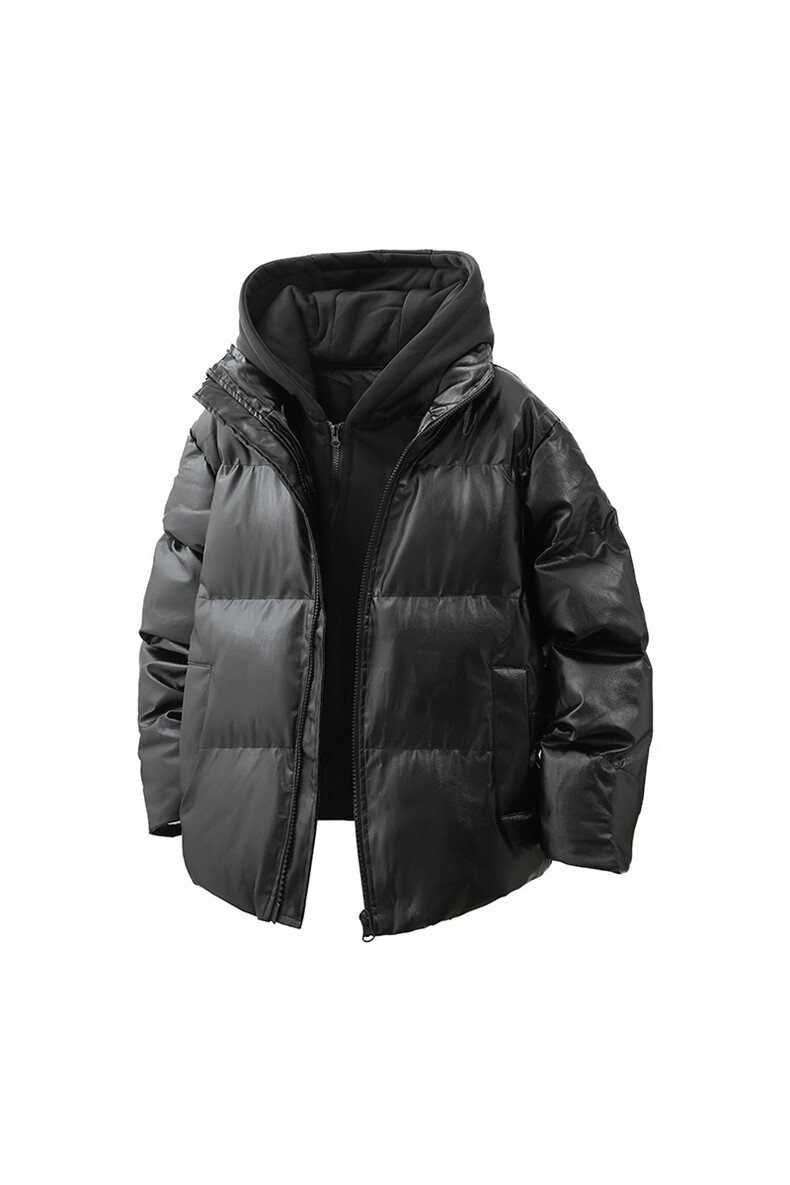支持二开假两件PU皮绵服皮棉衣外套男8573-P90控13885733-P102,男装棉衣,电商A441