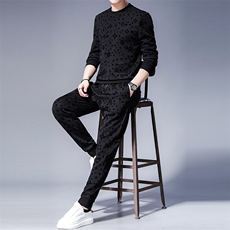 SA5513-2钱塘2020-2中青年男士冬季厚款加绒百搭时尚卫衣P147，男装休闲套装，钱塘207-2