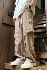 直播数据款春季新款大口袋伞兵裤宽松直筒休闲裤工装裤K515-P42，男装休闲裤，星座914-3