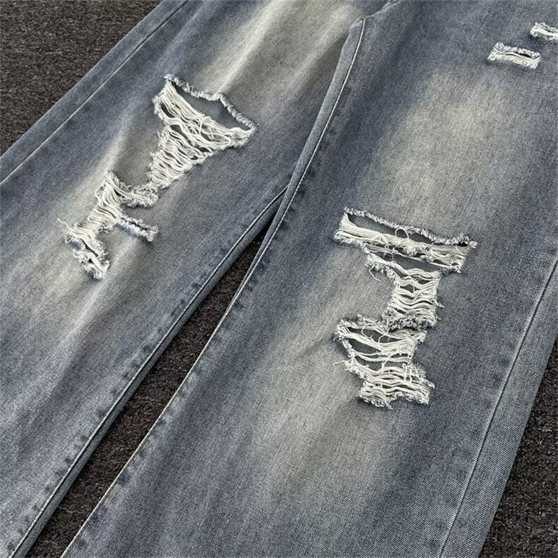 港风潮夏季新款个性字母牛仔裤嘻哈ins潮高街潮流长裤N1106-P49,男装牛仔裤,星座308B-2