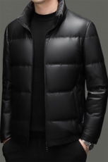 BG-W2807冬季男士海宁真皮羽绒服绵羊皮夹克羽绒内胆百搭外套，男装夹克，电商B360A（原721A）