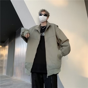 美式复古外套男春秋新款设计感小众高街潮牌宽松休闲工装夹克图片