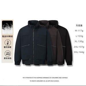 抖音款 标90绒双立领硬汉风羽绒服夹克外套 A329-YR3630-P255图片