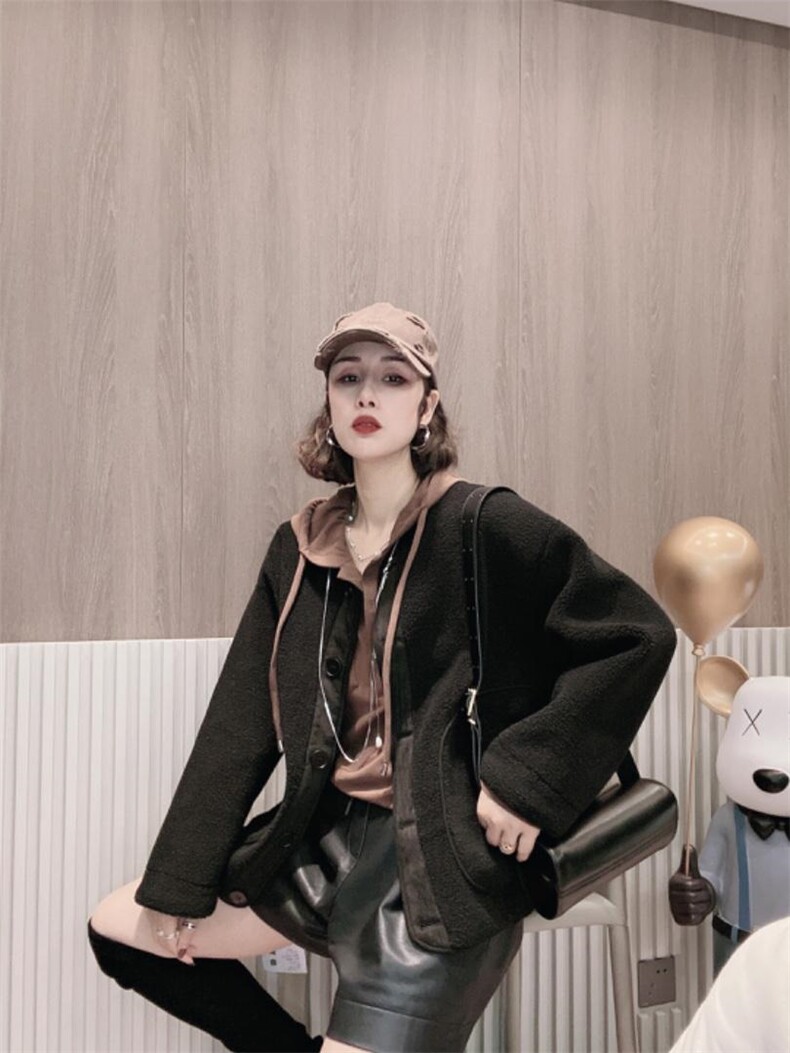 字母皮毛一体外套ＭL，其它，可纳奇