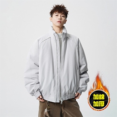 现货美式高街休闲棉衣夹克三防立领纯色户外工装加厚棉服外套，男装夹克，电商A486