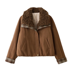 2025年冬季新款时尚潮流舒适柔软皮毛一体外套，女装棉衣/棉服，心心服饰