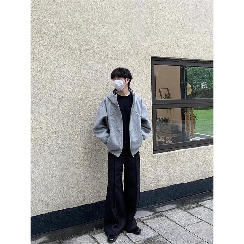 卫衣男女款秋冬季美式设计感连帽百搭休闲外套YW82-P56,女装短外套,星座208-5