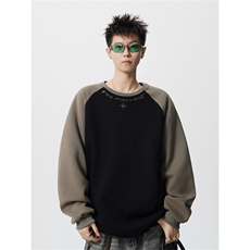 WY2510潮流运动休闲卫衣350克华棉刺绣拼接撞色特P35，男装卫衣，电商A028