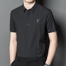 Y4301钱塘2020-2夏季男士精品商务休闲短袖衬衫P70，男装衬衫，钱塘207-2