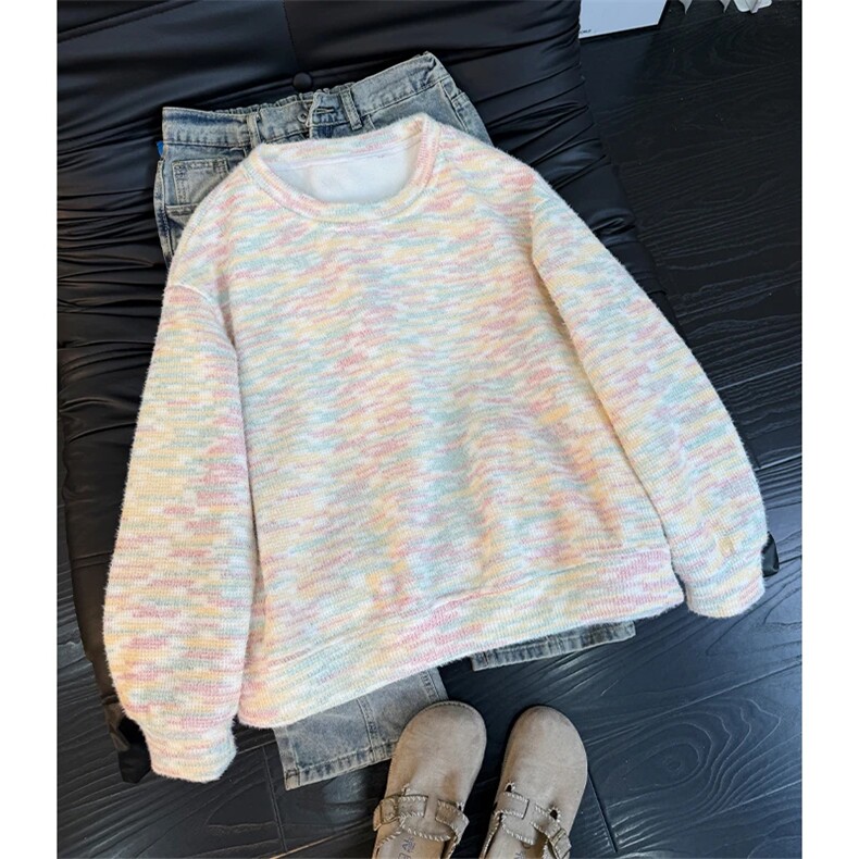 YK86149-P38加绒P43聚酯纤维彩色圆领卫衣男款，男装卫衣，电商A086-1