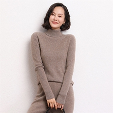羊绒打底衫女秋冬内搭高领套头保暖长袖针织毛衣，女装羊绒衫，五色羊羊绒