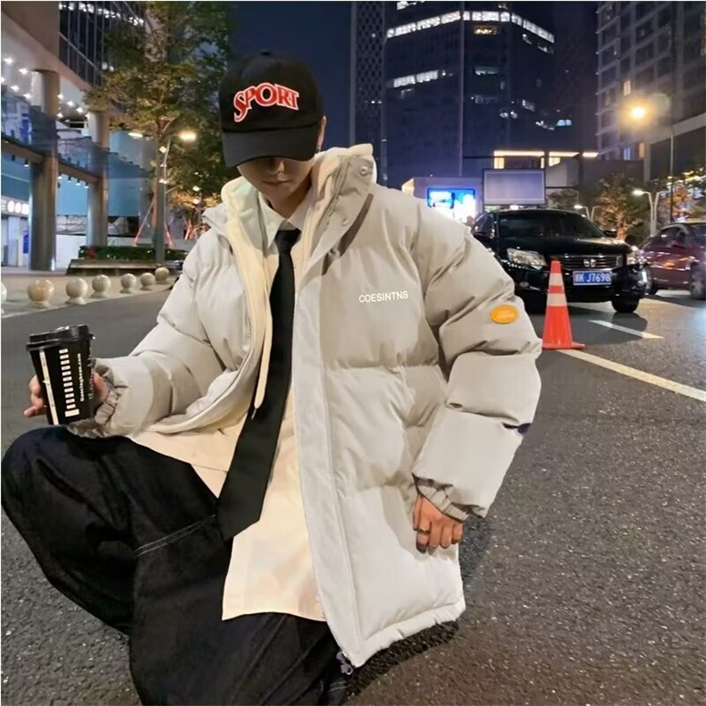 假两件棉衣男外套韩版宽松潮流百搭连帽棉服MY-8088-P83,男装棉衣,星座1109-3