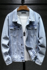 美式复古牛仔外套男高级感痞帅衣服潮流百搭夹克9015-P70四季有货，男装工装外套，星座224