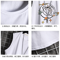 BX25142-P20港风运动汗背心男大码汗衫男无袖T恤男网格挂拍，男装T恤，电商A040A