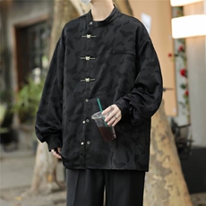 男秋季新款长袖衬衫外套提花中山唐C4528P52，男装衬衫，星座1116-2
