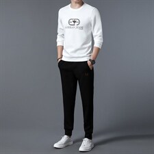 S3058-2钱塘2020-2春秋薄款时尚休闲简约中青年男士卫衣P137，男装休闲套装，钱塘207-2