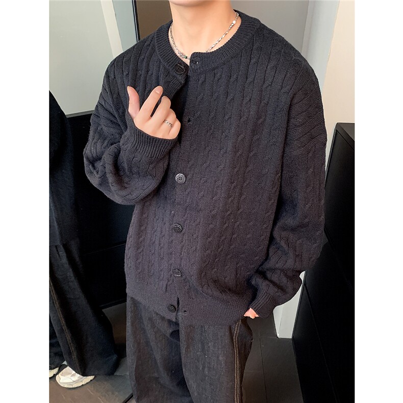秋冬毛衣男士2025新款韩版宽松圆领针织衫青年打底衫外套,男装针织衫/毛衣,电商C307