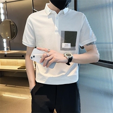 2026夏季口袋设计高级感轻奢短袖T恤翻领Polo衫T0234-P48，男装T恤，电商D342