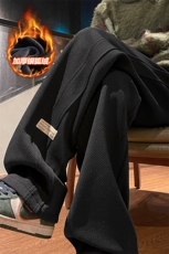 菠萝格大码直筒裤男加绒保暖银狐绒休闲裤K1050J加绒-特P40控78，男装棉衣，电商A001