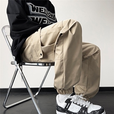 2025秋冬装装潮牌男冲锋裤织带扣宽松工装裤K8799/特P38卡其2，男装休闲裤，电商A094