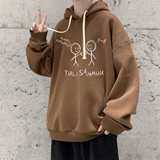 纯棉连帽卫衣男大码运动帽衫宽松薄WY2302-P35加绒款-P40，男装卫衣，电商A040