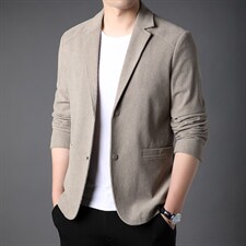 西服中年秋装新款商务休闲男装薄款宽松上衣士纯色免烫男士外套，男装西服，电商B212（原钱塘6029）