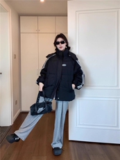短款羽绒棉服女2025新款冬季学生加厚黑色棉袄韩系小个子棉衣外套，男装棉衣，星座506A