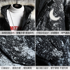 MC49055-P135日系潮衣男大码派克服男工装服外套袄网格，男装棉衣，电商A040A