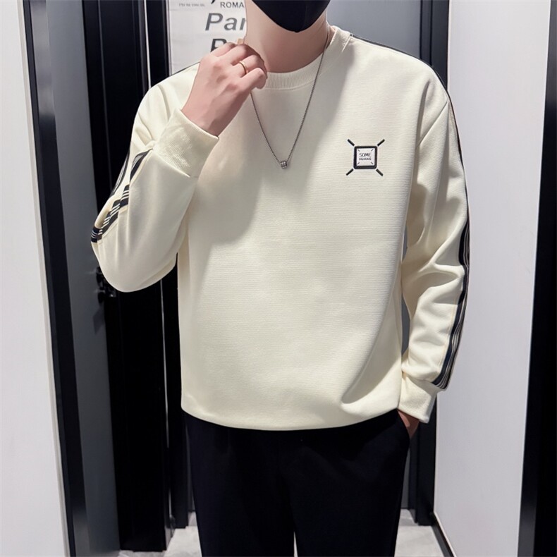 B340WY77083P5888店主风无头风拼接刺绣圆领卫衣,男装卫衣,电商B340