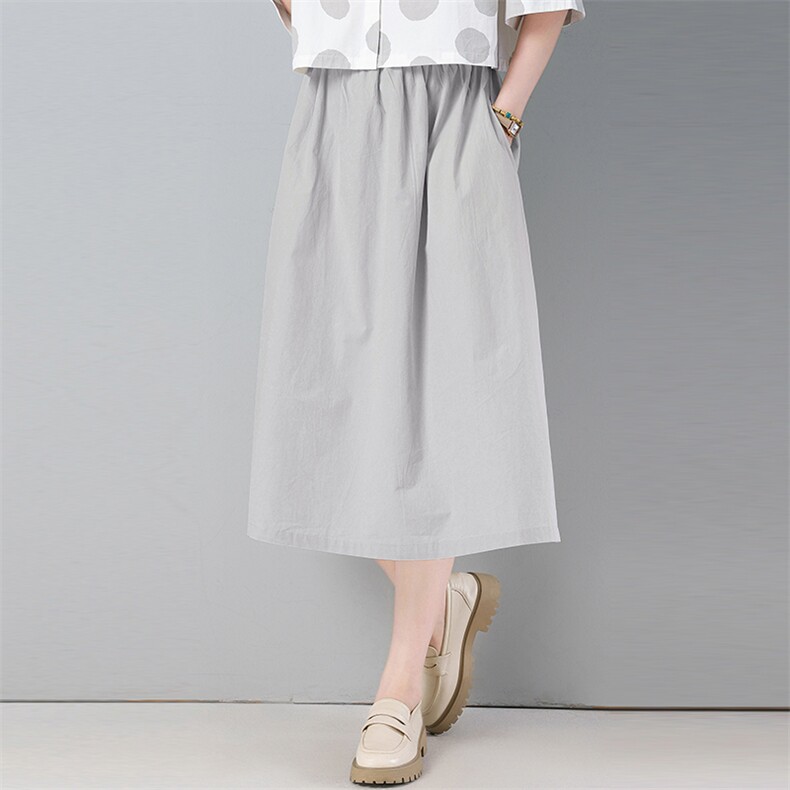 棉麻连衣裙女宽松2025年夏季新品休闲减龄气质亚麻时尚，女装半身裙，秋牧寒烟