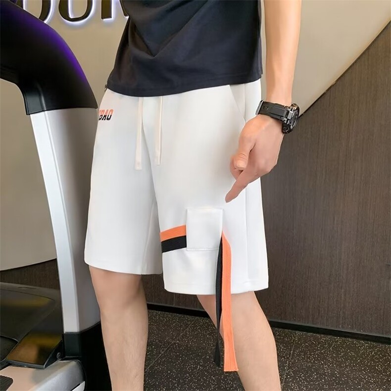 夏季男士时尚印花字母运动短裤INS港风休闲宽松直筒卫五分裤6607,男装牛仔裤,星座1116A-2（原606A-1）