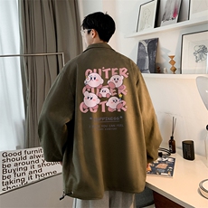 麂皮绒夹克男大码立领褂子外套JK85310-P68加绒款-P78，男装夹克，电商A040