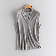 2025秋冬新款女羊绒开衫100%纯山羊绒无袖简约气质背心时尚开衫，女装针织衫/毛衣，江帆羊绒