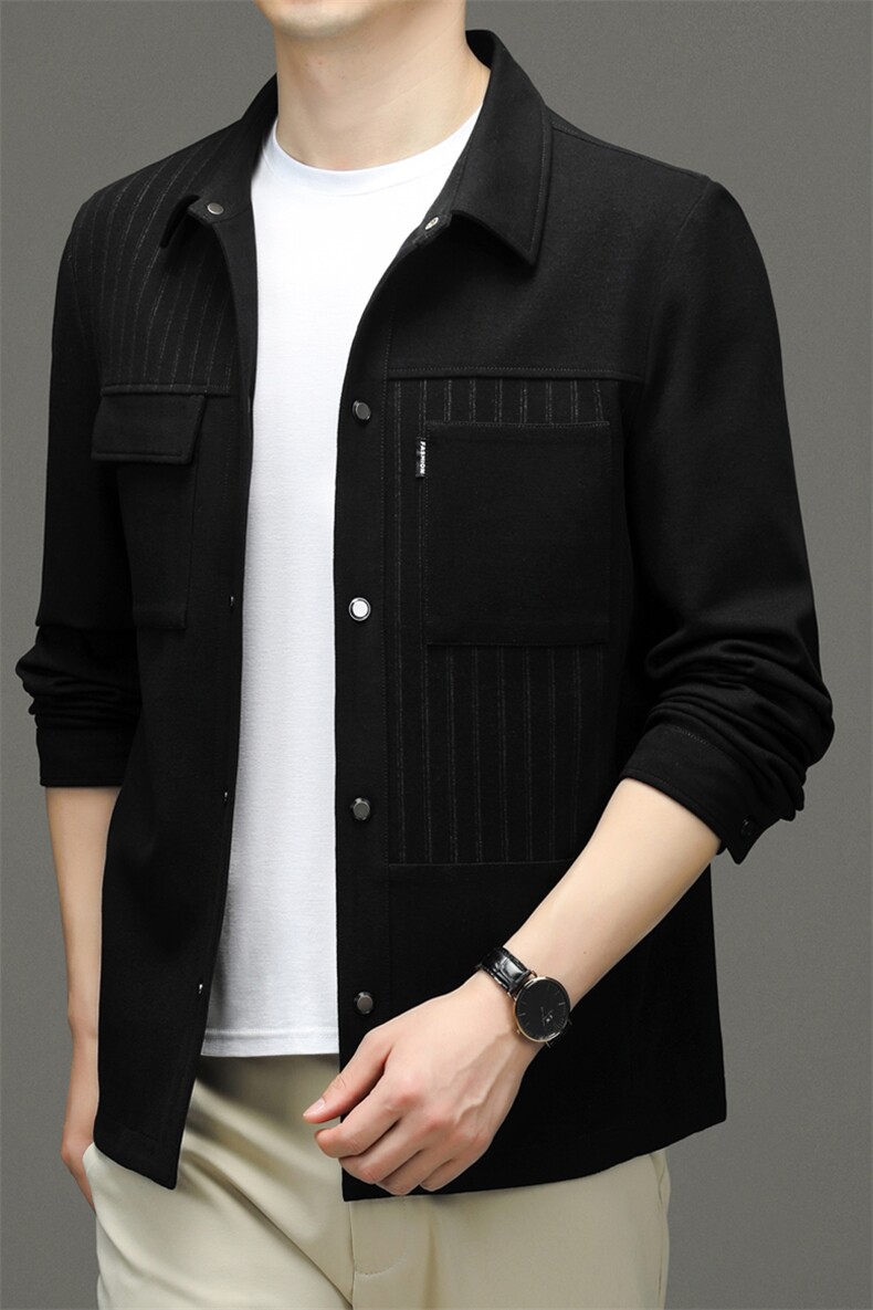 M22075-2钱塘2020-2中青年男士休闲简约百搭春秋季夹克外套P150,男装夹克,钱塘207-2