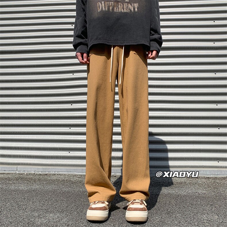 XZ616早秋季新款纯棉百搭宽松直筒休闲裤TY519P45控58,男装休闲裤,星座512A（原616）