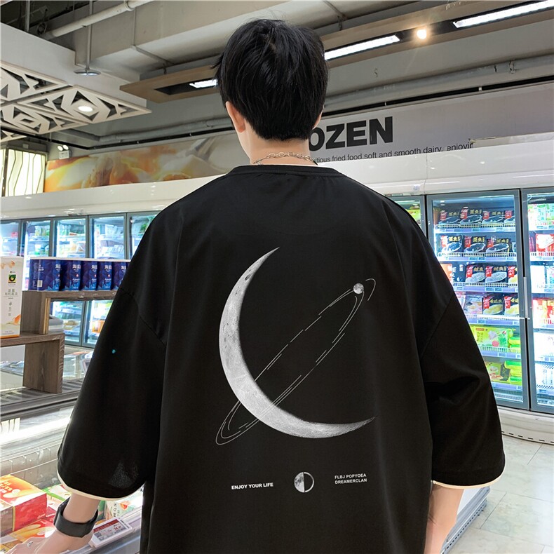 xZ116-T129-p20-控39M-5XL抖音拼接OVERSIZE CLEANFITT恤夏季大码图片